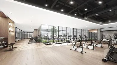 운동기구를 갖춘 피트니스 공간